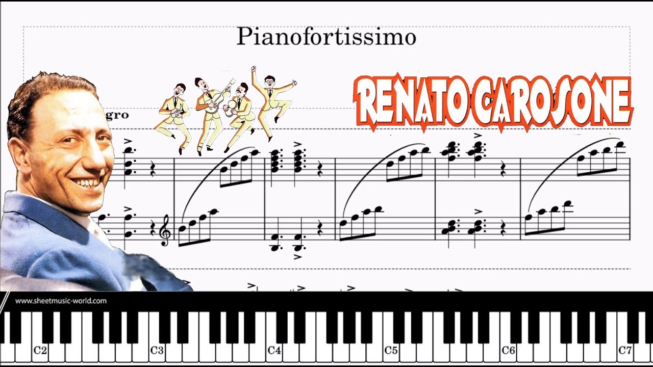 Pianofortissimo - Renato Carosone - (Piano Tutorial Pianofortissimo, Sheets Score Renato Carosone)
