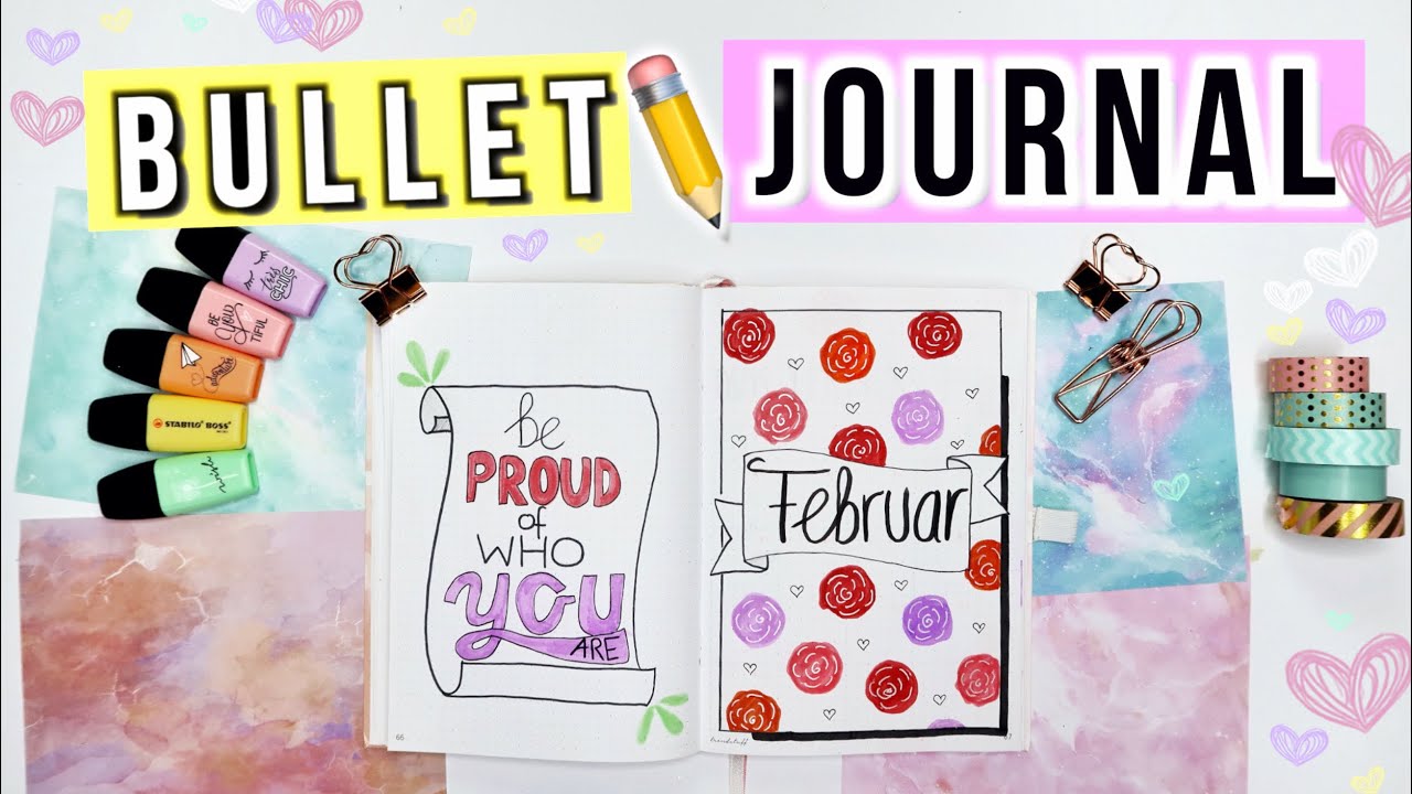 BULLET JOURNAL Februar FÜR ANFÄNGER 📒 BUJO Februar 2020 Deutsch - Cali Kessy