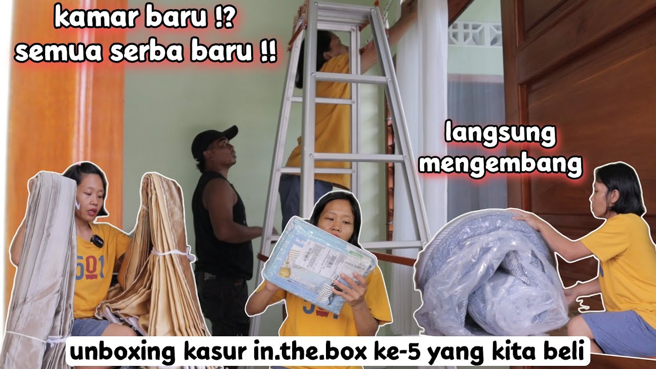 semua serba baru !! unboxing kasur in the box ke-5 yang kita beli