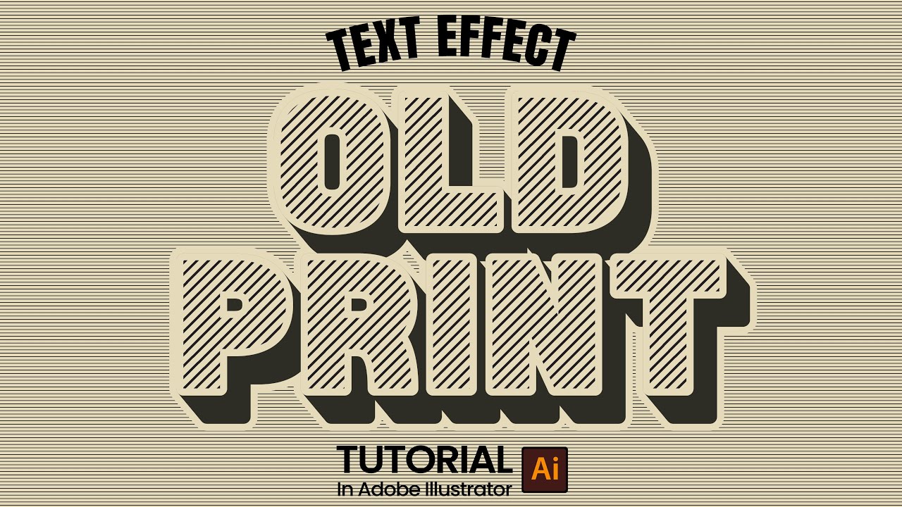 Learn To Make This Retro Style Old School Vibe Text Effect in Adobe Illustrator