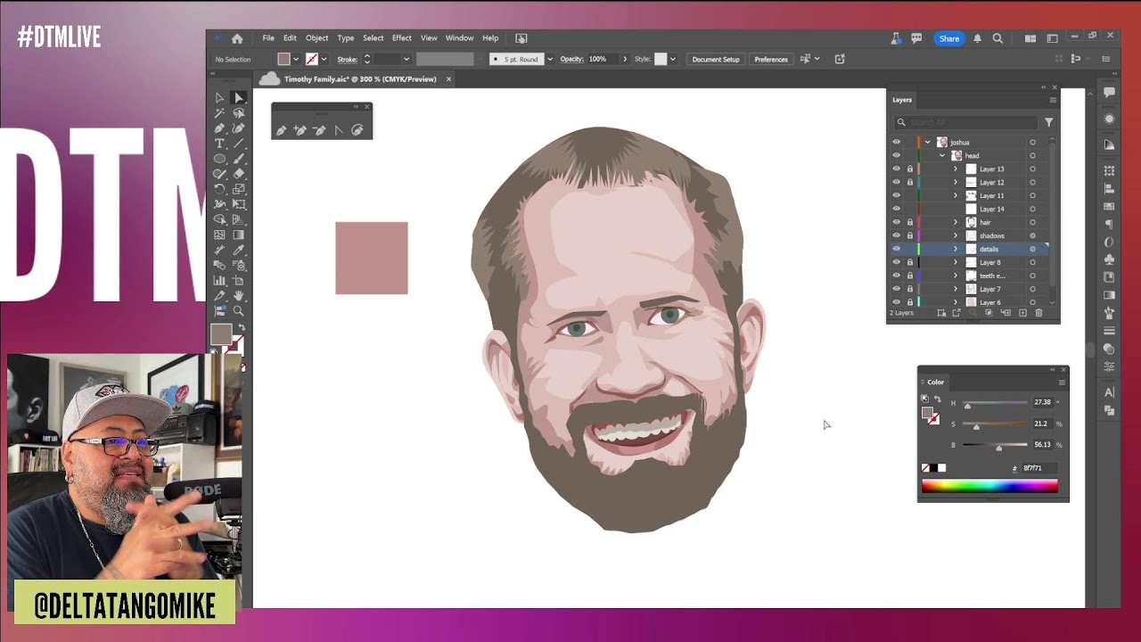 Family Portrait in Adobe Illustrator #VectorMaestros