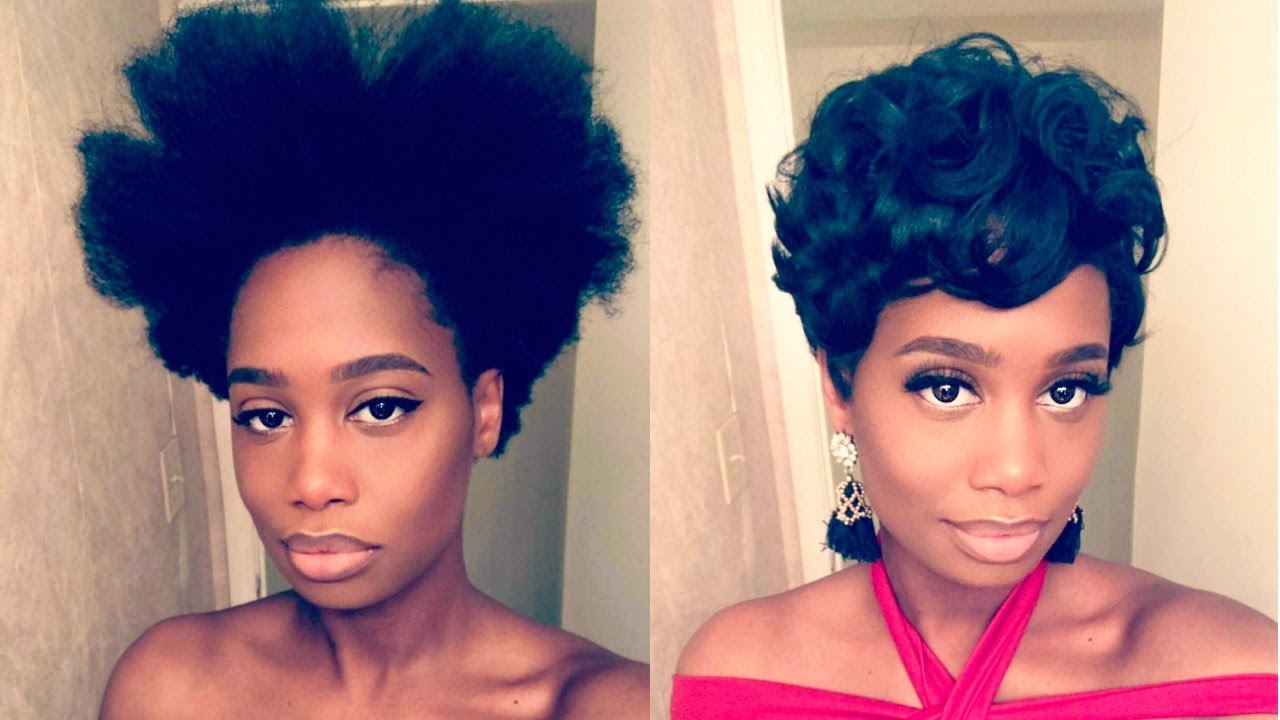 Curly to Straight Flat Ironed Tapered Natural Hair | MissKenK
