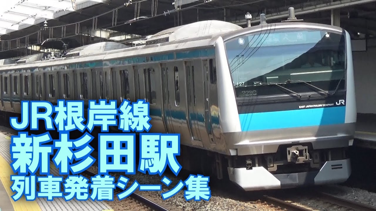 JR根岸線 新杉田駅 列車発着シーン集 2017.8.30