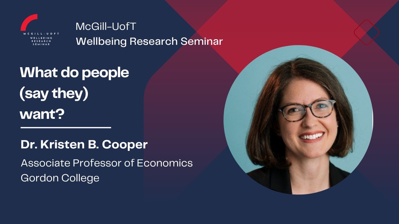 Kristin Cooper: What do people (say they) want?