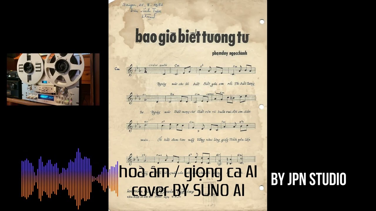BAO GIỜ BIẾT TƯƠNG TƯ - HOÀ ÂM PHONG CÁCH JAZZ VOI GIỌNG HÁT AI-COVER BY SUNO AI-JPN STUDIO 2026