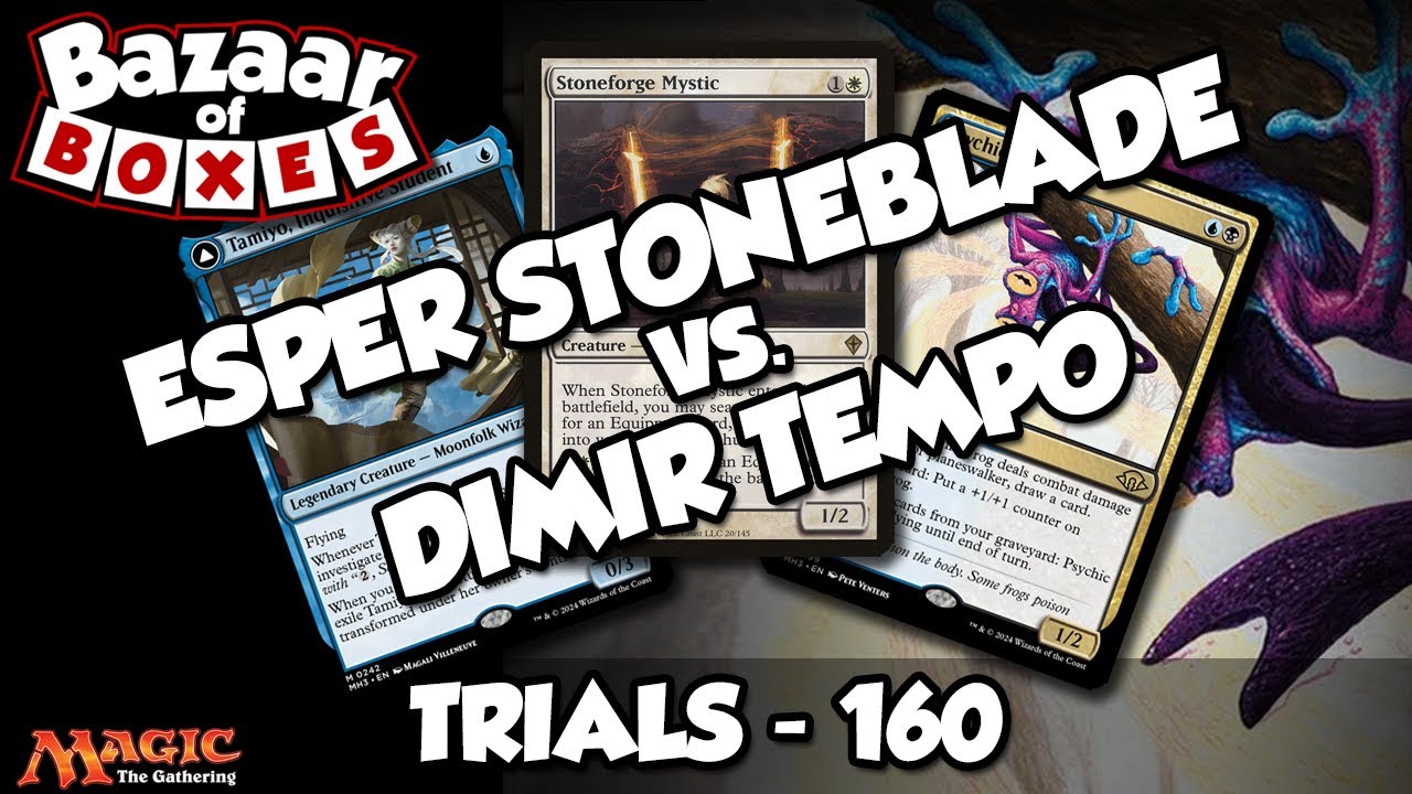 Esper Stoneblade vs. Dimir Tempo - Trials 160 - Round 2/3 [MTG Legacy]