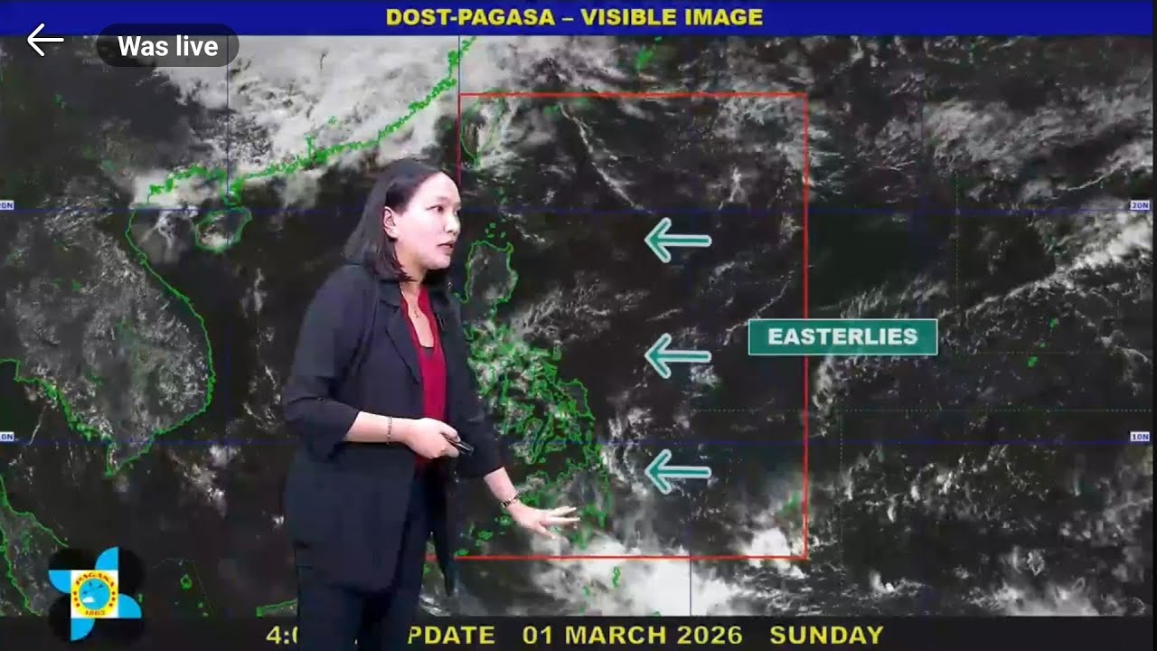 PAGASA WEATHER UPDATE MARCH 01, 2026 5 PM SUNDAY #dostpagasa #weather #viral #news #weatherupdate 