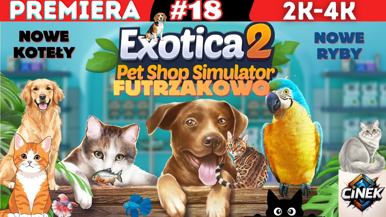 NOWE RYBY🐟NOWE KOTEŁY🐈🎨EXOTICA 2 PET SHOP SIMULATOR#18 #gaming#gameplay#simulator#symulator
