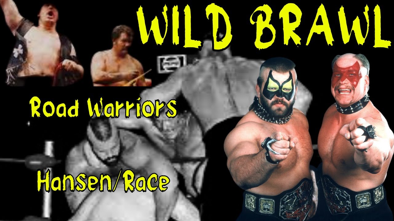 Road Warriors против Стэна Хансена и Harley Race ДИКАЯ СХВАТА