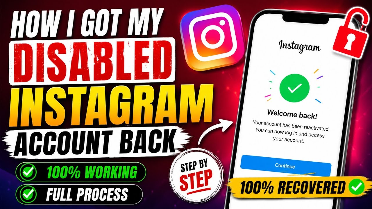How I Got My Disabled Instagram Account Back ( Most Affective way 