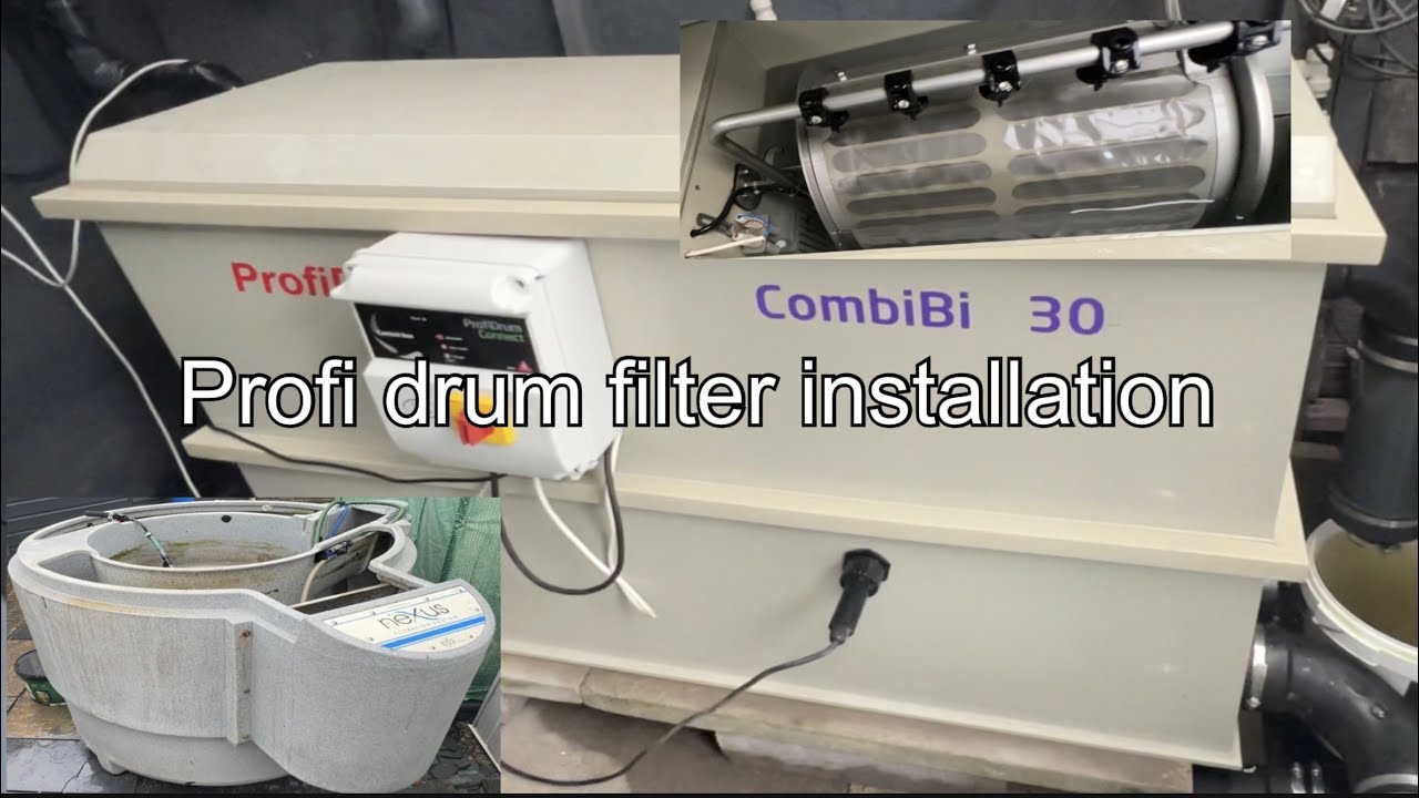 PROFI DRUM INSTALL and taking out the Nexus and Draco Drum drop in #drumfilter #koi #filter #fish