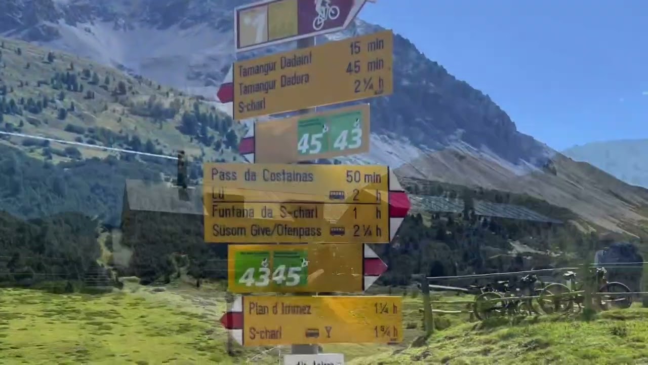 E - Bike Tour: Süsom Givè (Ofenpass-Passhöhe) - Pass da Costinias - Val S-Charl - Scuol - Lavin