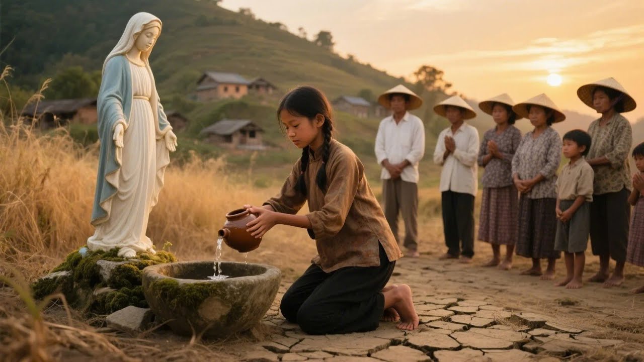 Cô Bé Mang Bình Nước Cuối Cùng Lên Đồi Cho Đức Mẹ – Phép Lạ Khiến Cả Làng Sững Sờ