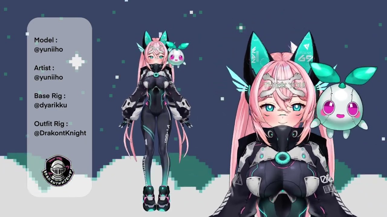 Live2D Costume Showcase - Yuniiho 3.0 Cybernetic