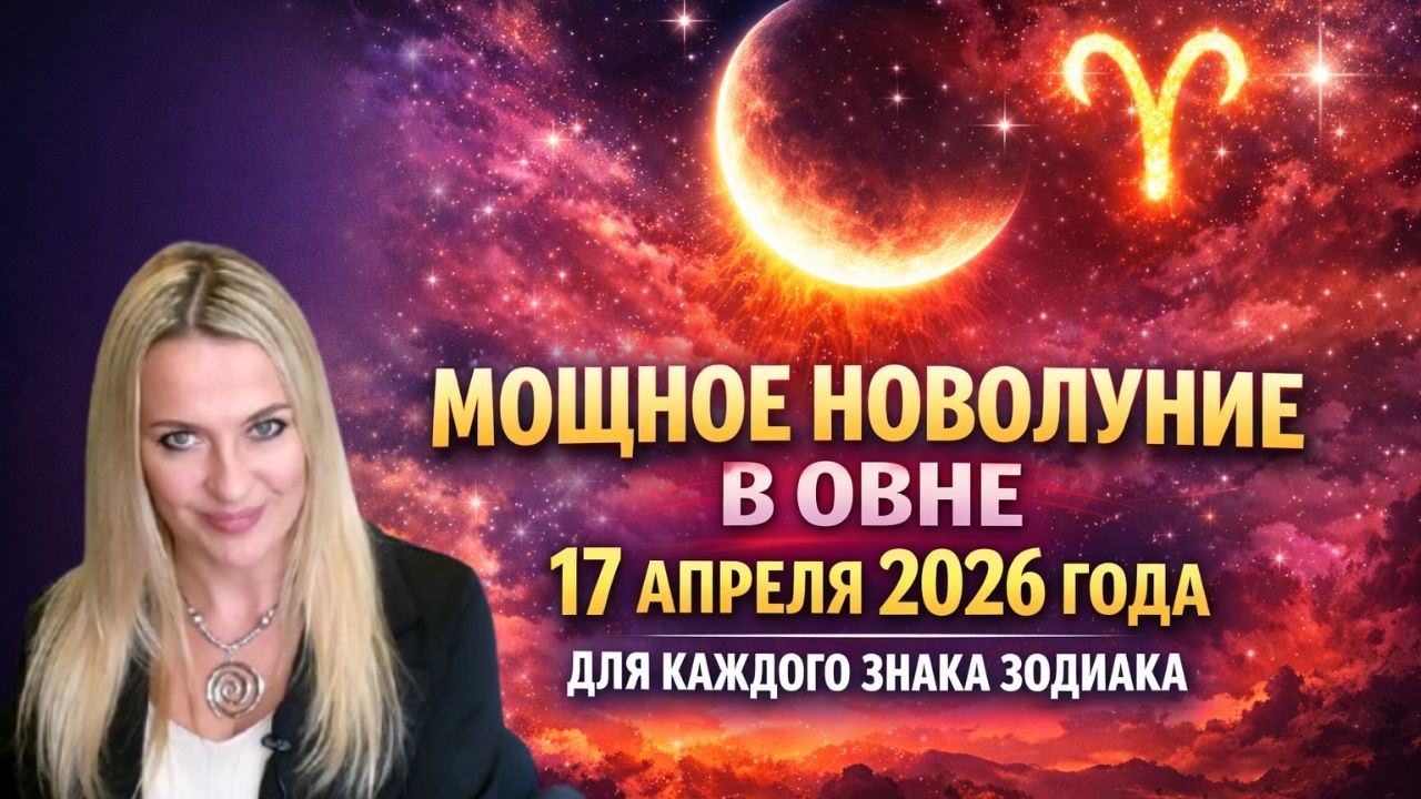 Мощное НОВОЛУНИЕ в ОВНЕ 17 апреля 2026г.  Для каждого Знака Зодиака...