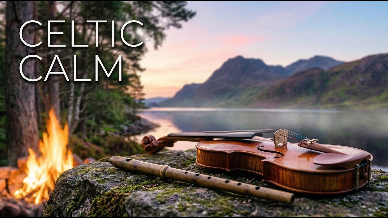 Deep Work & Study Focus • Cozy Campfire Celtic Ambience
