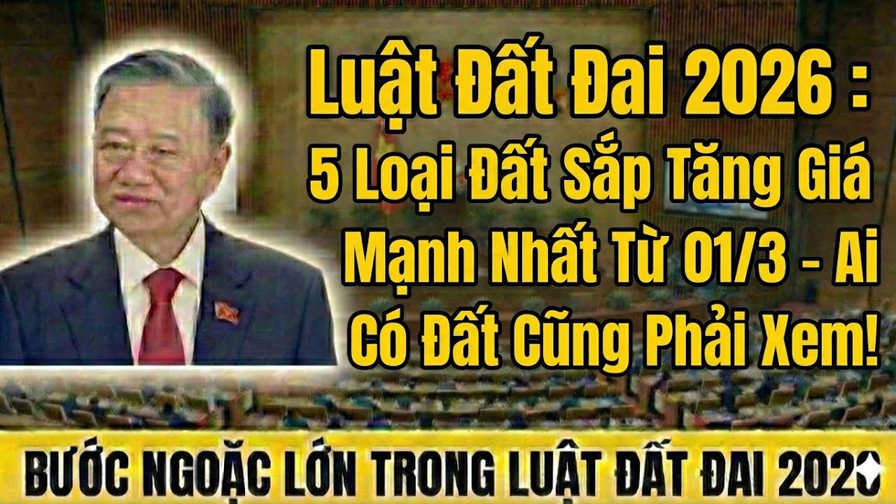 Luật Đất Đai 2026: 5 Loại Đất Sắp Tăng Giá Mạnh Nhất Từ 01/3/2026 – Ai Có Đất Cũng Phải Xem!