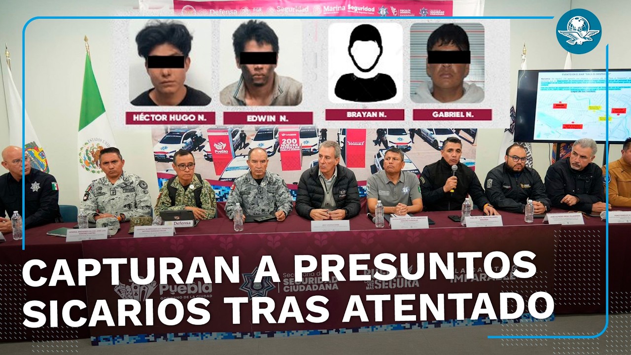 Detienen a 4 presuntos sicarios por atentado en antro de Puebla