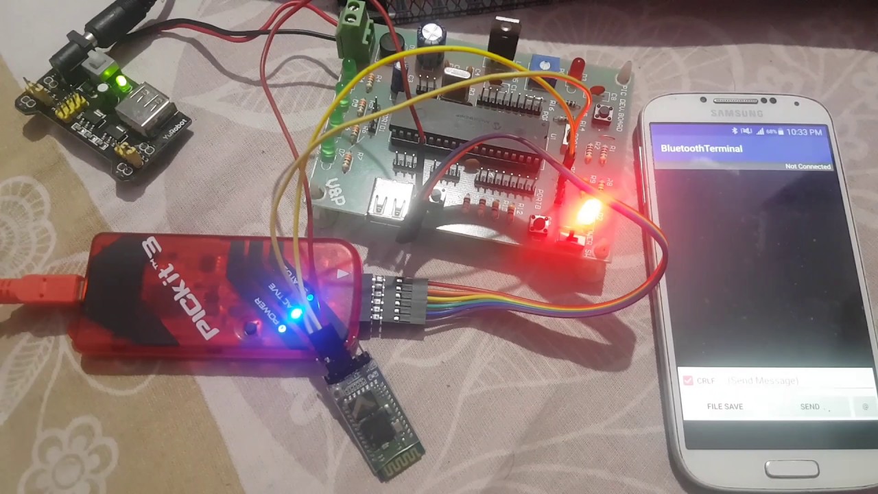 HC-05 Bluetooth Interfacing with PIC Microcontroller | PIC18F452