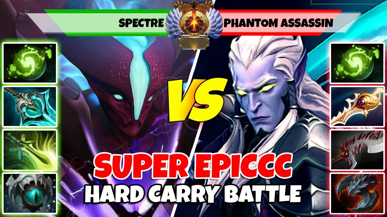 SPECTRE (Carry) vs PHANTOM ASSASSIN (Carry) - Epic Battle Of Immortal Rank Dota 2 Players - Z Dota 2