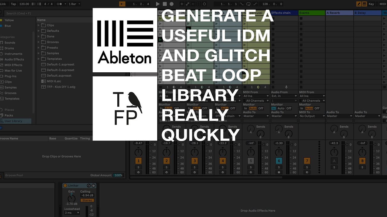 Generate an IDM/Glitch loop library really quickly - Working with loops in Ableton tutorial pt1.