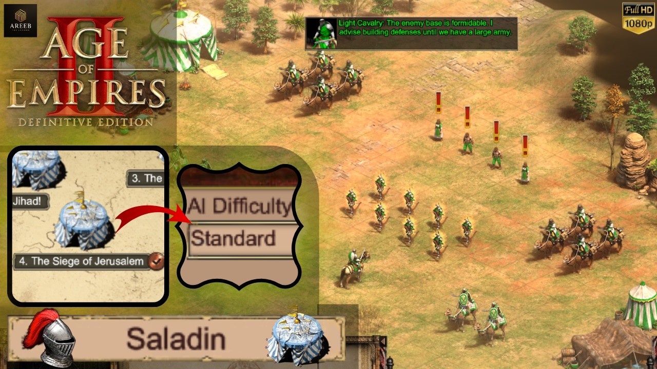Age of Empires 2 – Saladin Mission 4: The Siege of Jerusalem | Standard Walkthrough
