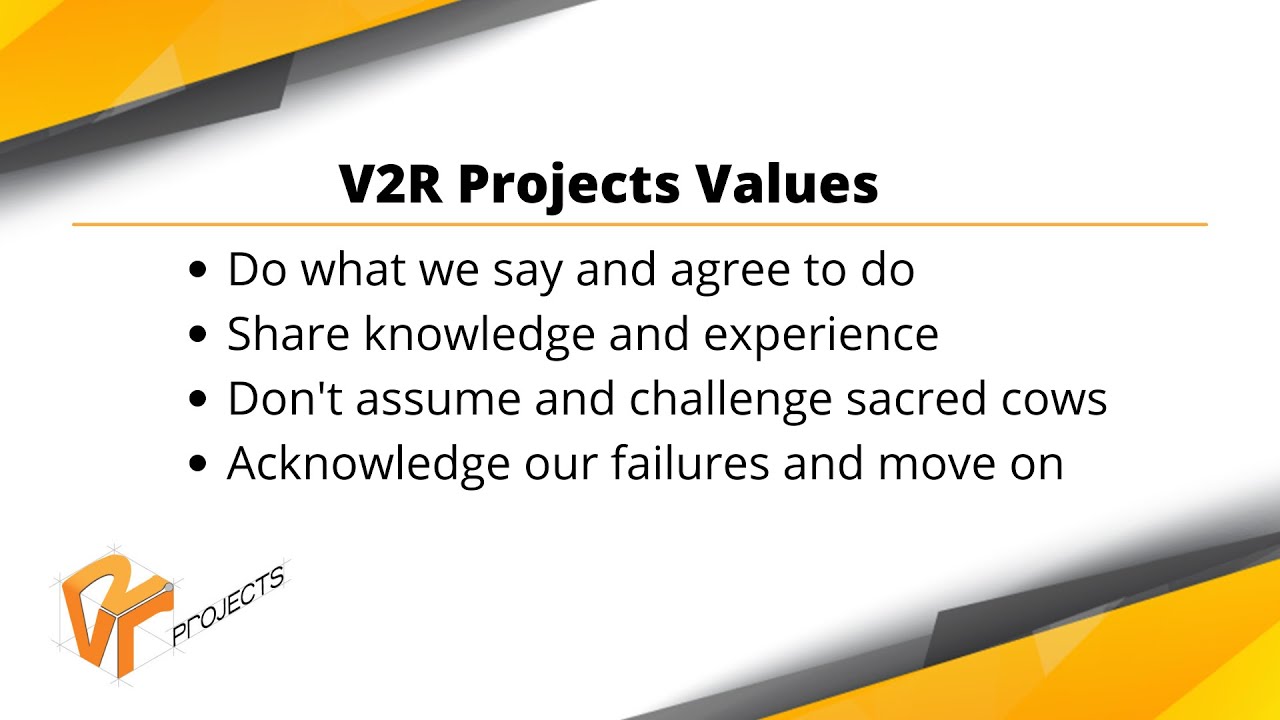 V2R Projects | Company Values