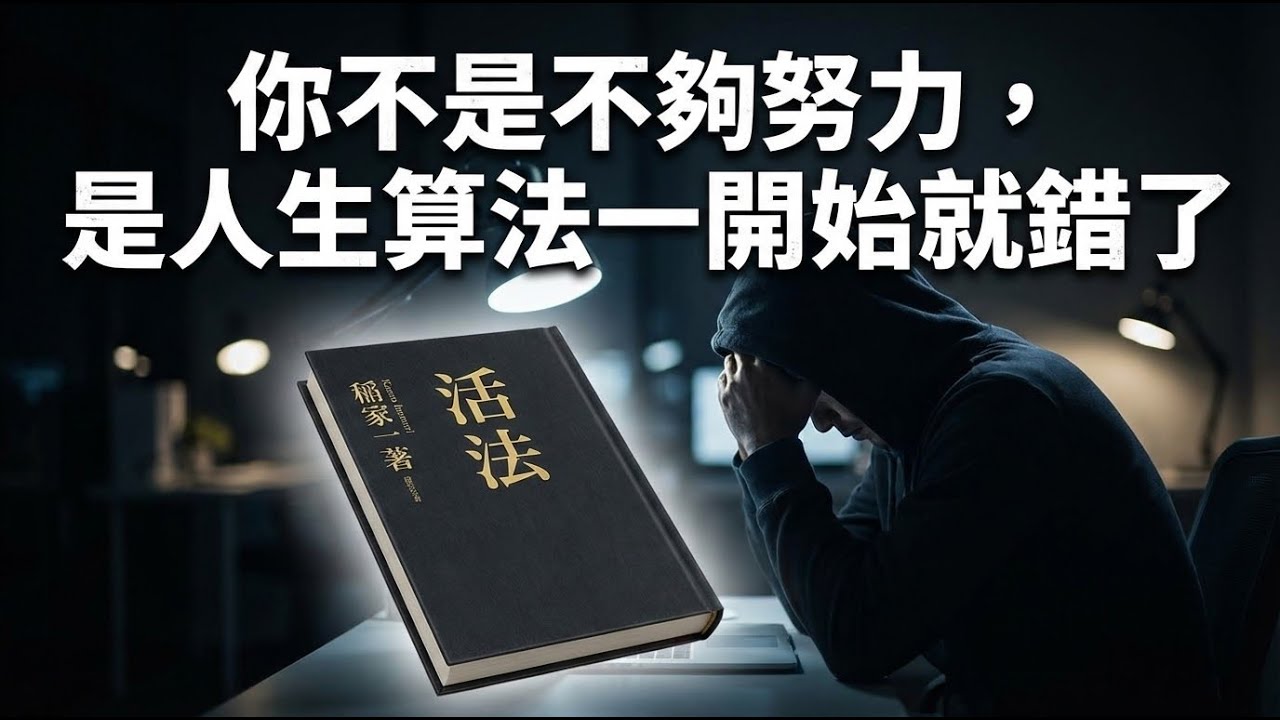 為什麼你越努力越痛苦？《活法》揭穿成功學幻覺，用「人生算法」與「心性修煉」重建真正不內耗的人生底層邏輯