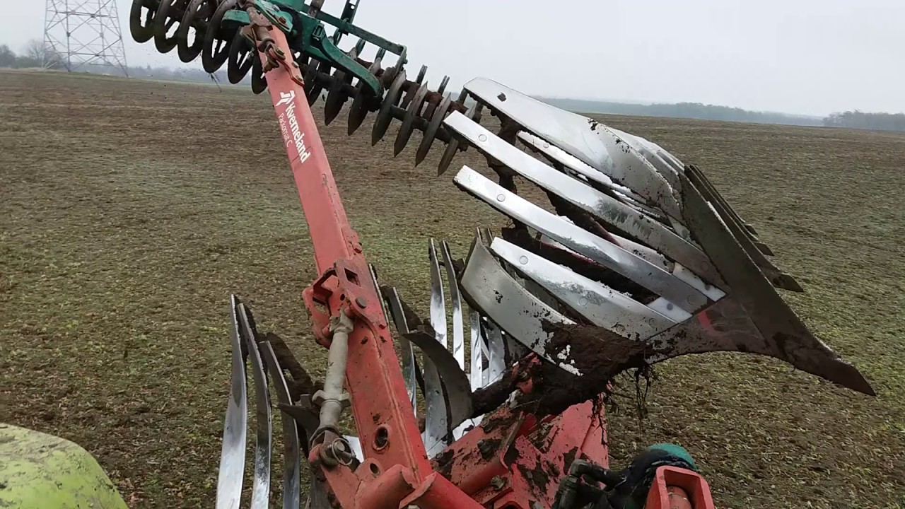 Szántás Claas Arion640 Kverneland Ld100