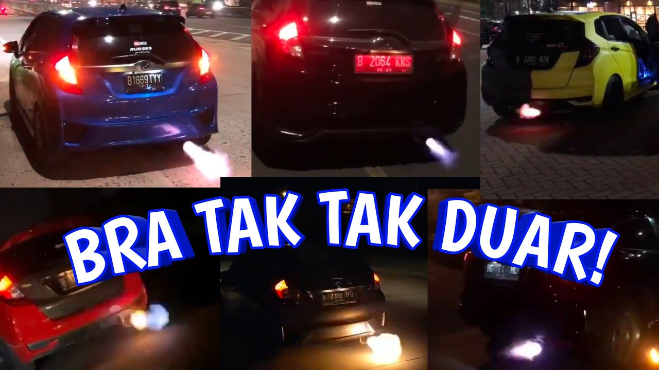 adu suara knalpot Jazz Dastek Unichip bra tak tak duar