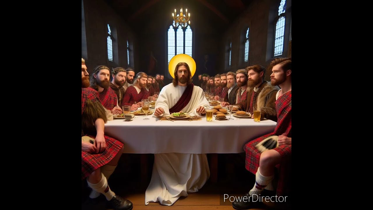 Billy Connolly The Last Supper at the Saracens Head Inn Gallowgate Glasgow A.I. image creator