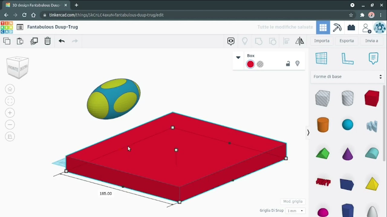 tinkercad tutorial 05 -  modellare palla da rugby