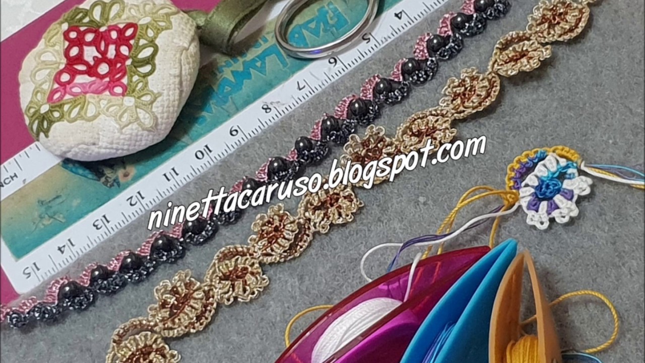 bracelet with maltese rings and treble tatting