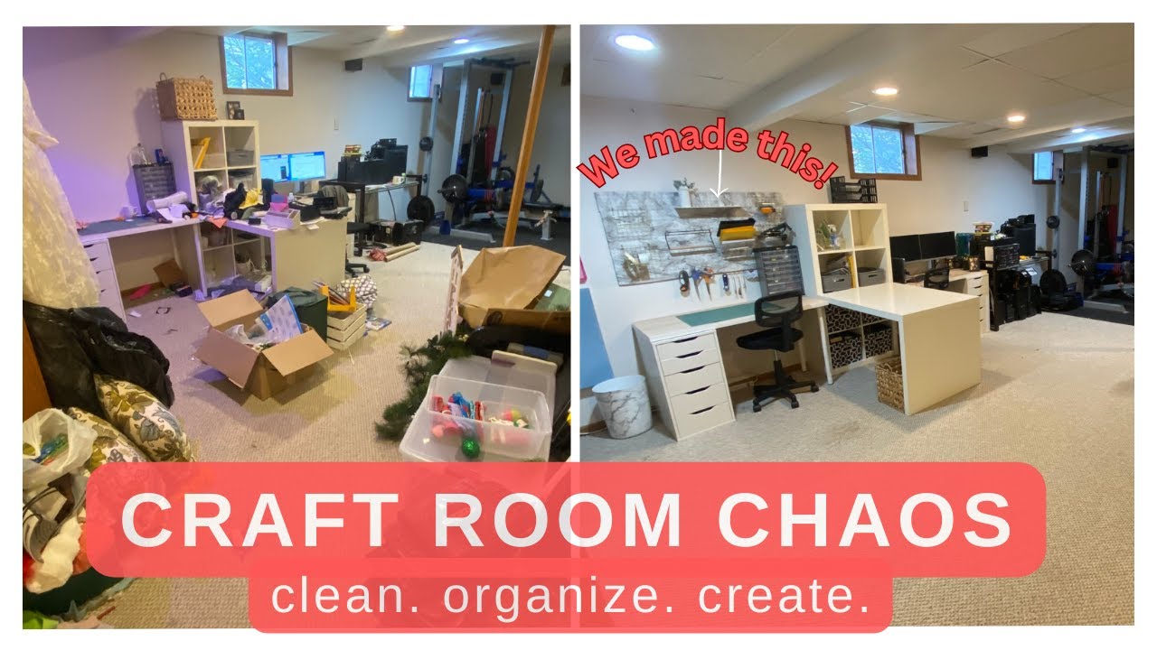 EXTREME CLEAN// HUGE MESS// CRAFT ROOM CHAOS
