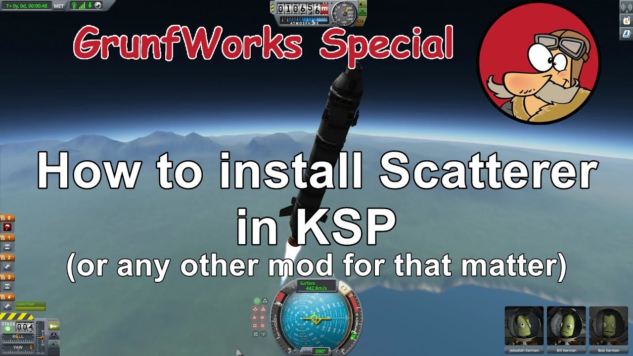 Как установить моды - KSP - Обучающее видео - Пример Scatterer