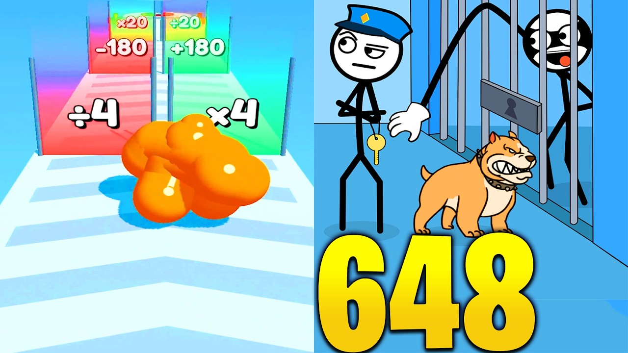 Tall man run VS Thief Puzzle - All Levels SpeedRun Gameplay