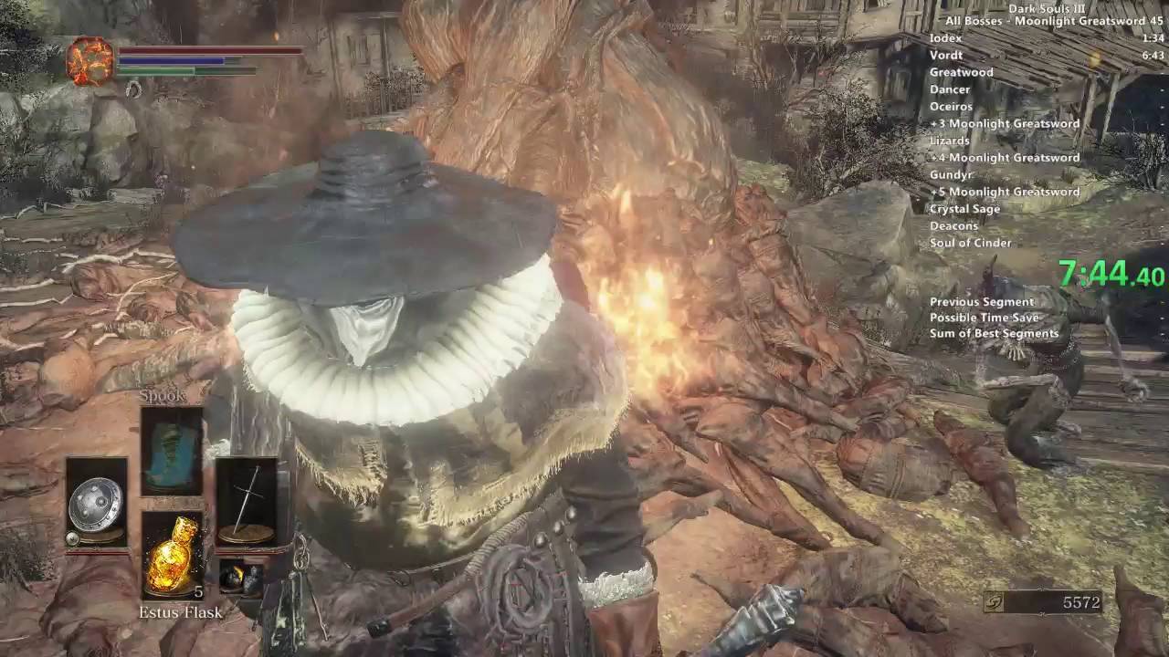 Dark Souls III Moonlight Greatsword All Bosses speedrun