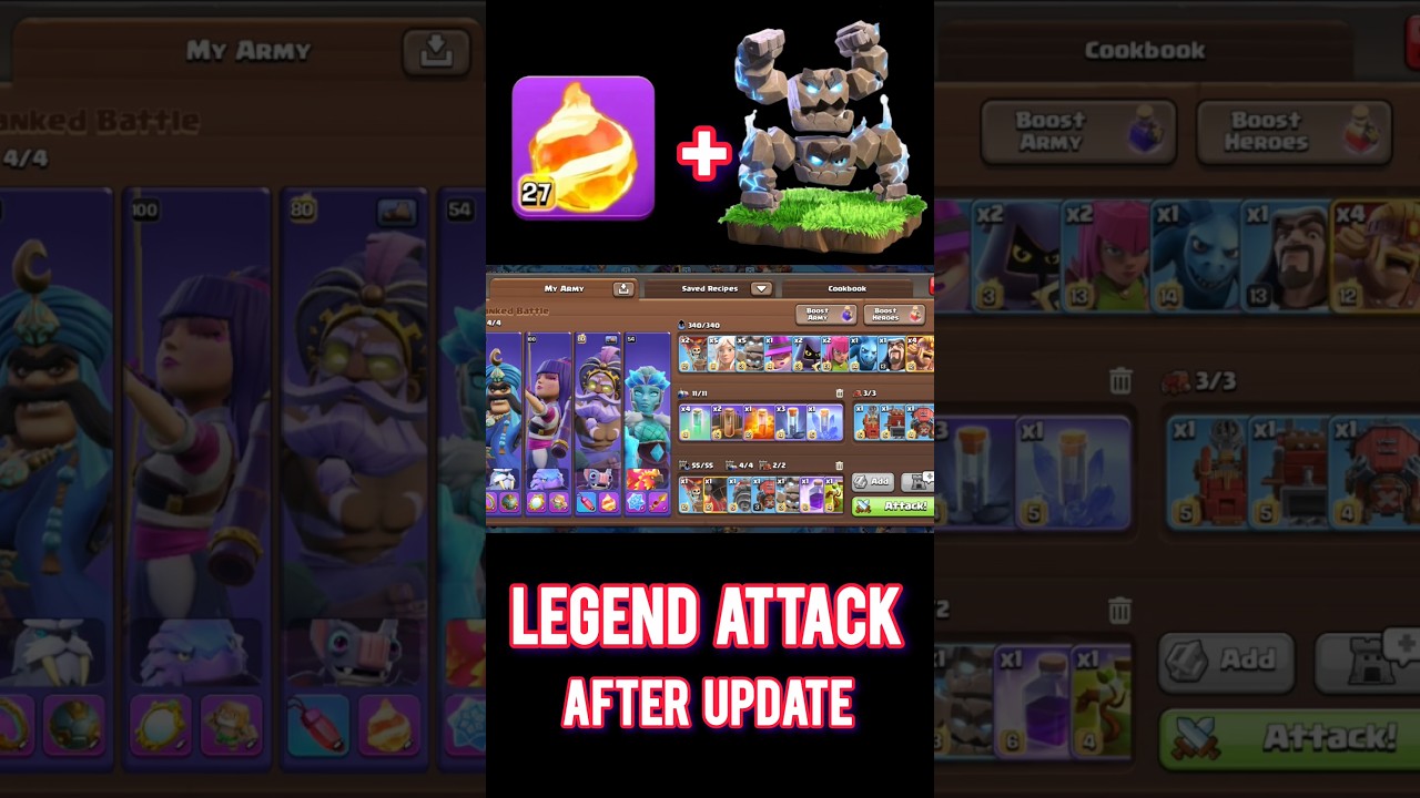 Fireball + Meteor Golem Legend League Attack Strategy | Clash Of Clans 