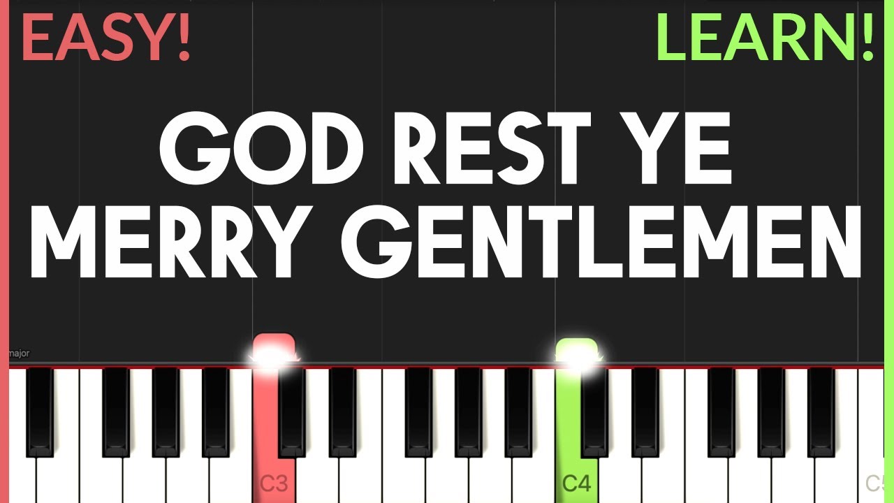 God Rest Ye Merry Gentlemen | EASY CHRISTMAS Piano Tutorial & SHEET MUSIC