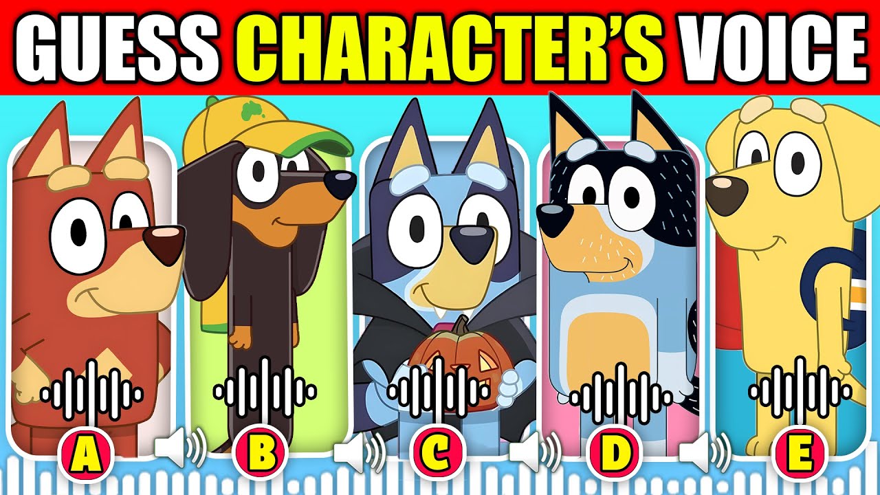 🔊CRAZIEST 🎤Guess The Voice! | Bluey TV Show | Bingo, Bandit, Chilli, Snickers, Lucky, Rusty, Bandit