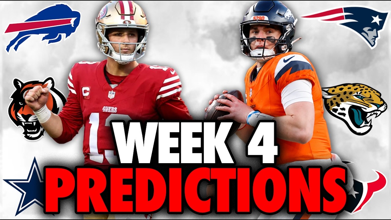 NFL Week 4 Predictions for EVERY GAME!! | NFL Analysis