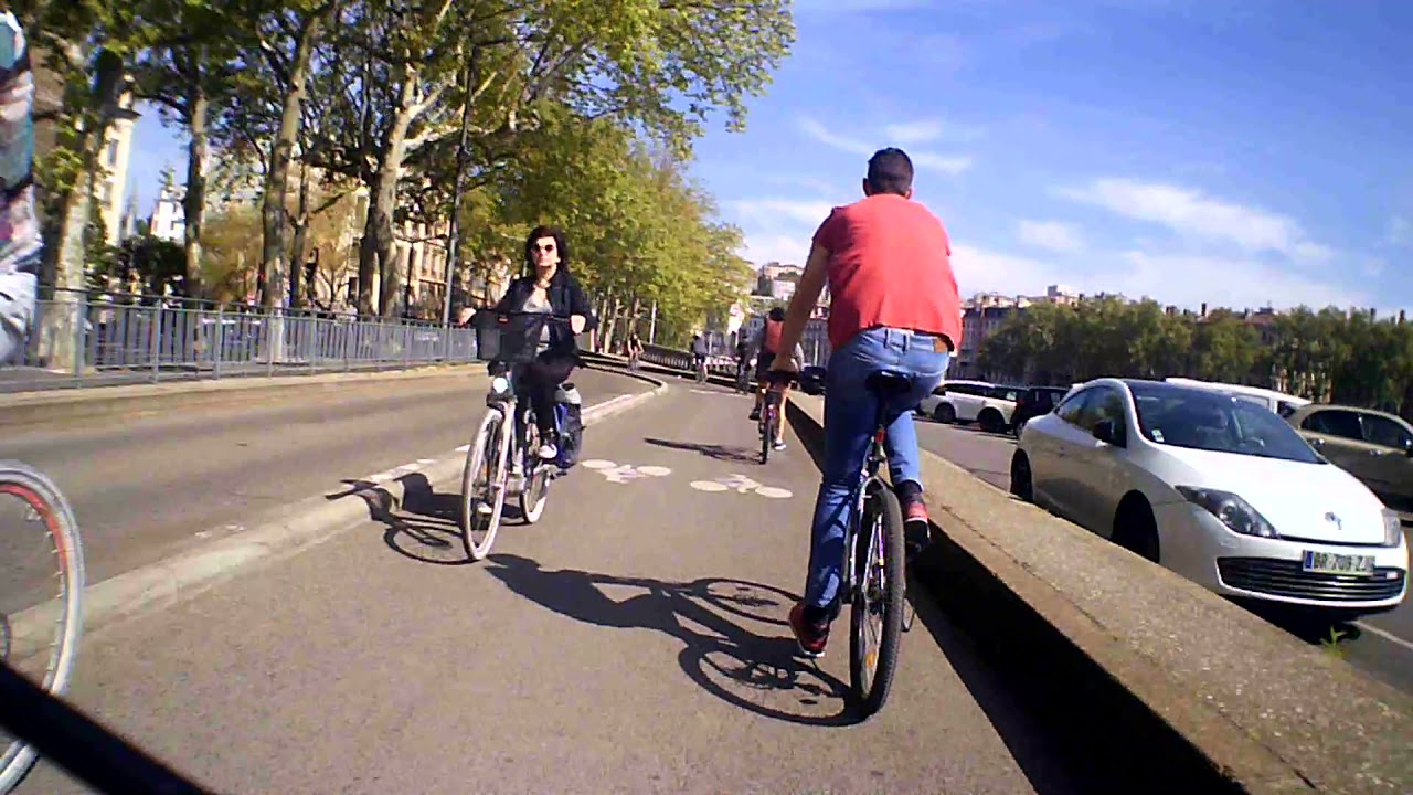 Parcours dans Lyon à vélo