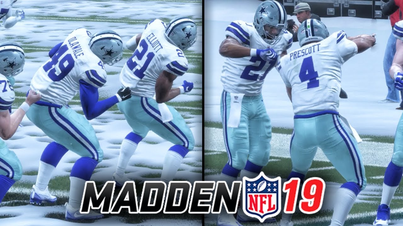 MADDEN 19 OFFICIAL GAMEPLAY! CHOOSING CELEBRATIONS (TEAM, SPIKE, SIGNATURE, DANCE, SWAGGER) Ep. 1