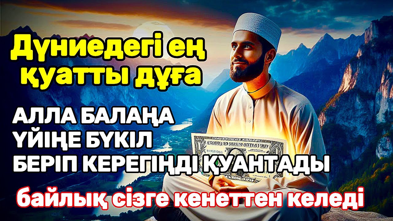 Бұл дұғамен байлық сізге кенеттен келеді. Құдай қаласа, 