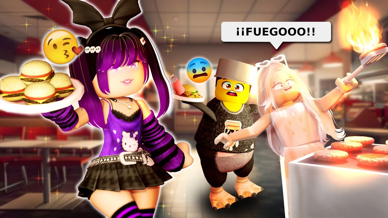 &iexcl;As&iacute; es trabajar en la hamburgueser&iacute;a m&aacute;s loca de Roblox! con el #TeamGrit&oacute;n 🤣