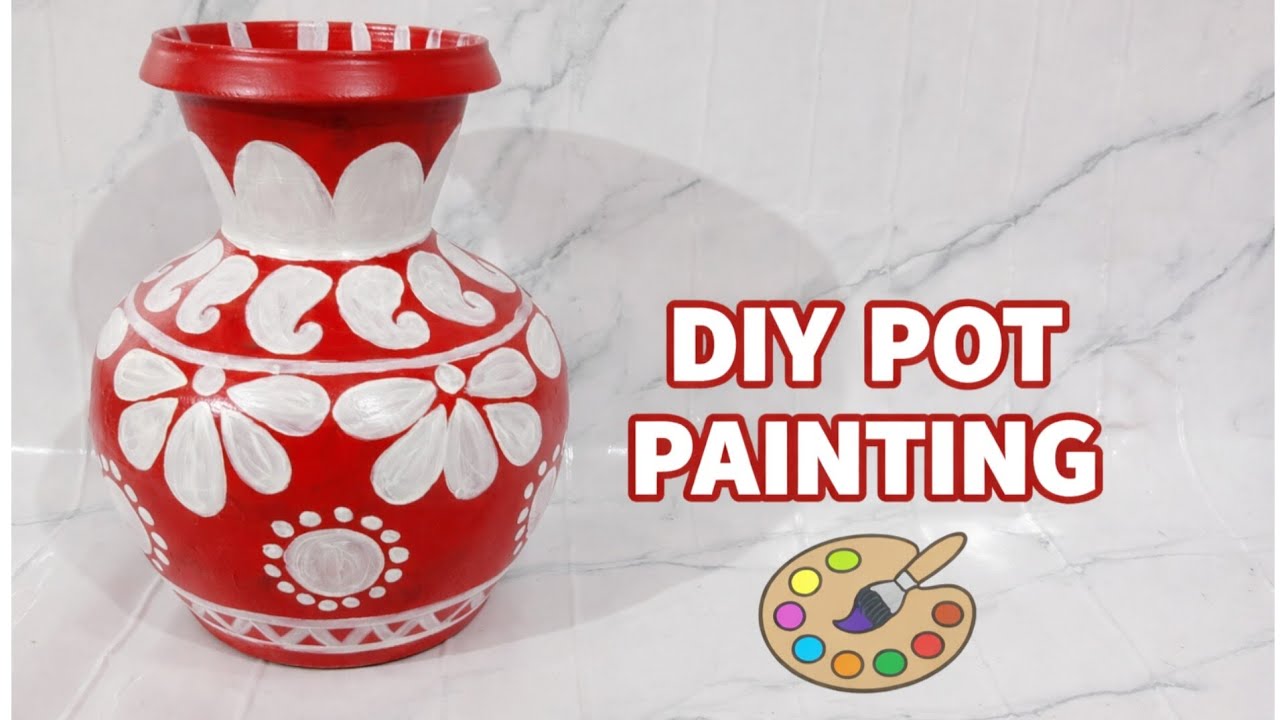 Clay Pot Painting Tutorial | Easy & Beautiful Folk Art Design 🎨