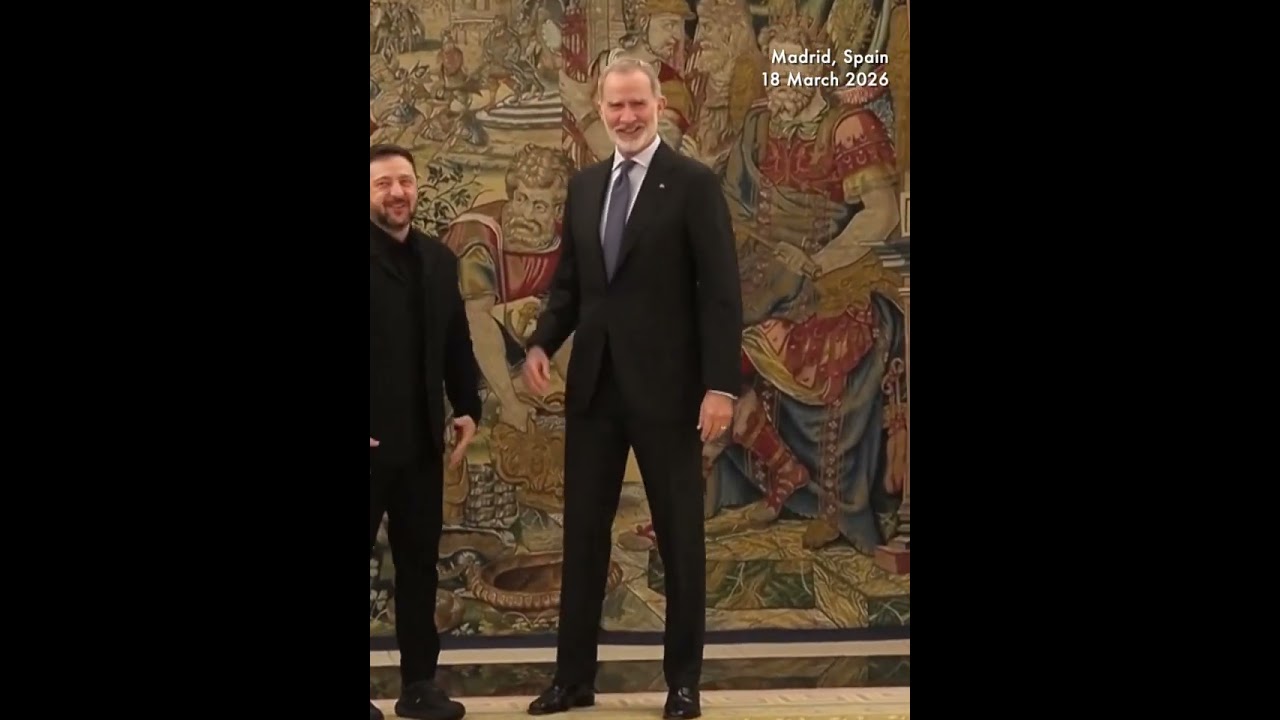 Ukrainian President Zelensky meets King Felipe VI of Spain in Madrid