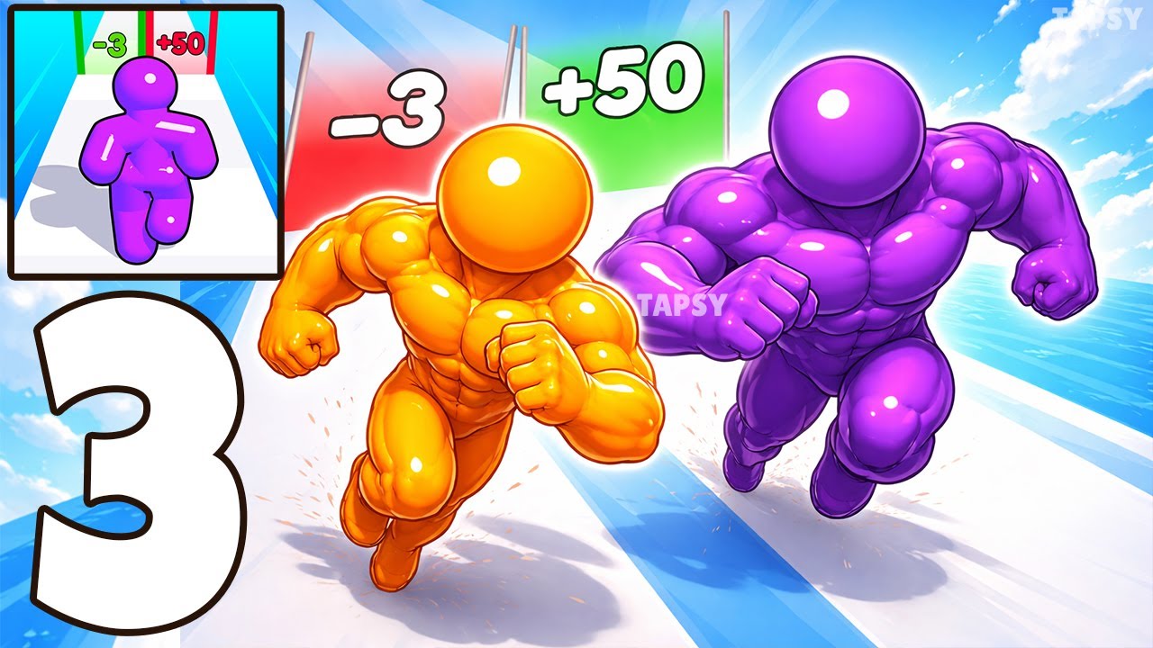 🔥Tall Man Run Gameplay Walkthrough Levels 38–56 Satisfying Height Growth Runner (Android,iOS)
