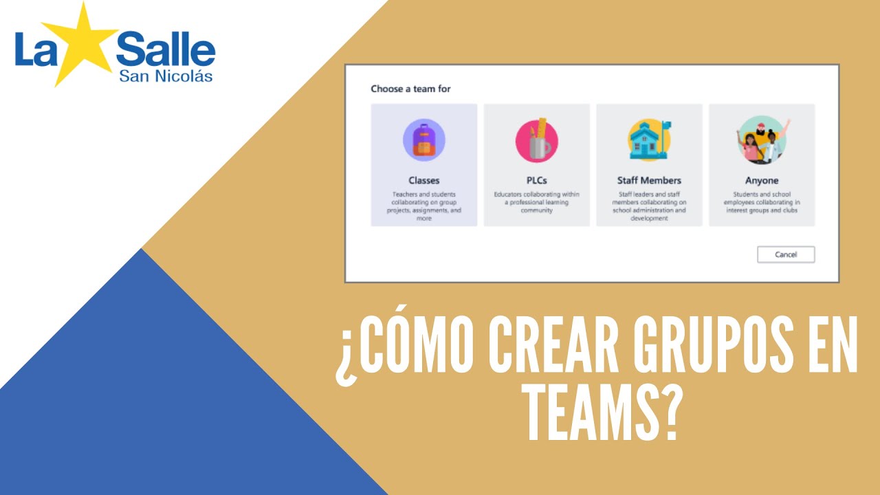 como crear grupo en teams