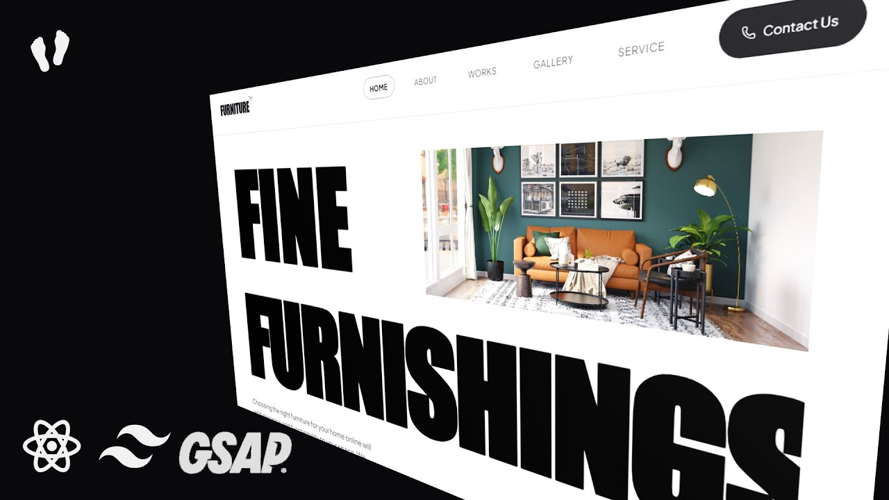 React Portfolio Project: GSAP Scroll Animation & Modern Design (React & Tailwind CSS